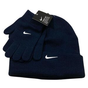 Nike knit hat and gloves black youth unisex